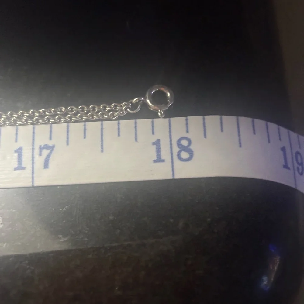 Tiffany & Co. Somerset Blue Enamel Infinity  Necklace Double Chain - Picture 11 of 12